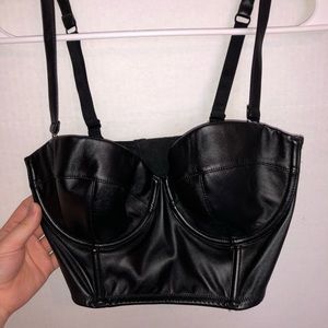 Leather VS Bra Top